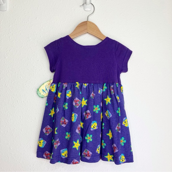 NWT Vintage Disney's The Little Mermaid dress purple 1990’s Y2K size 2T Rare - Picture 2 of 12